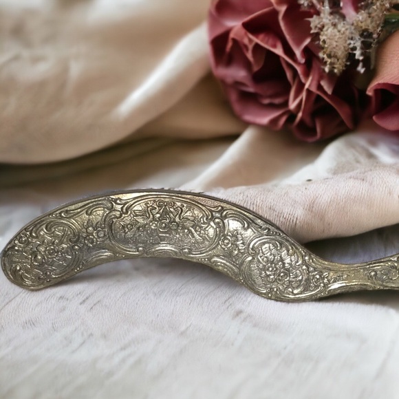 SALE | Antique Victorian Silverplated Silent Butler Crumb Brush - Picture 1 of 8